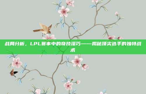 战局分析，LPL赛事中的奇技淫巧——揭秘顶尖选手的独特战术